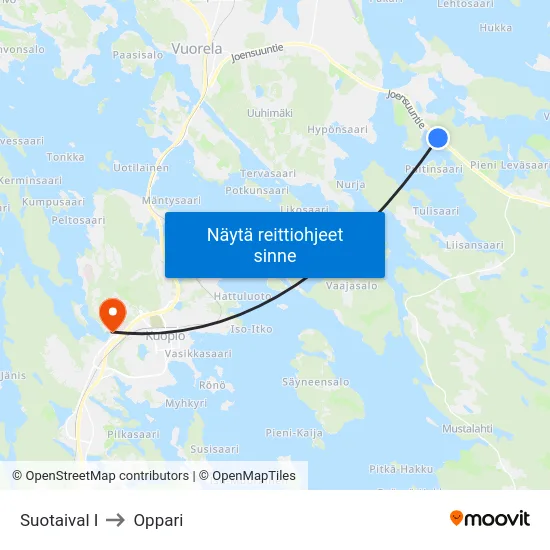 Suotaival I to Oppari map