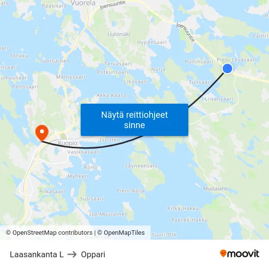 Laasankanta L to Oppari map