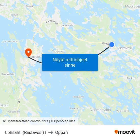 Lohilahti (Riistavesi) I to Oppari map