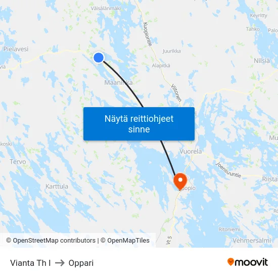 Vianta Th I to Oppari map