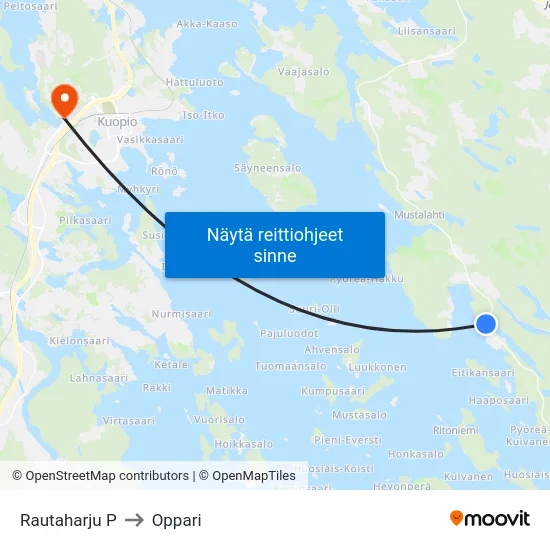 Rautaharju P to Oppari map