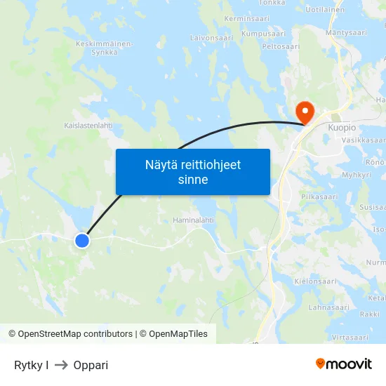 Rytky I to Oppari map