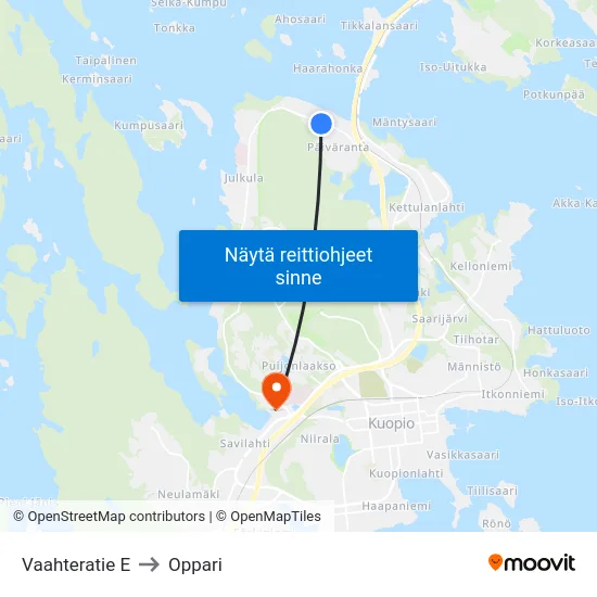 Vaahteratie E to Oppari map