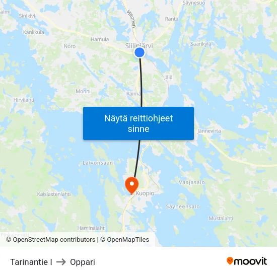 Tarinantie I to Oppari map