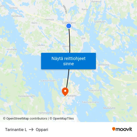 Tarinantie L to Oppari map