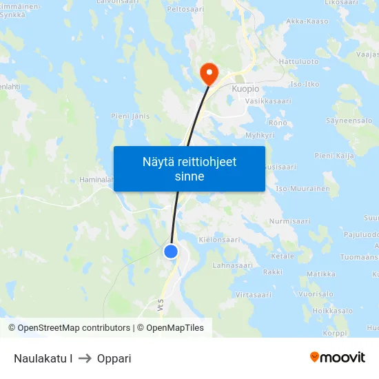 Naulakatu I to Oppari map