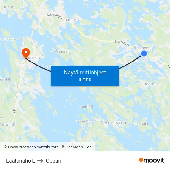 Laatanaho  L to Oppari map