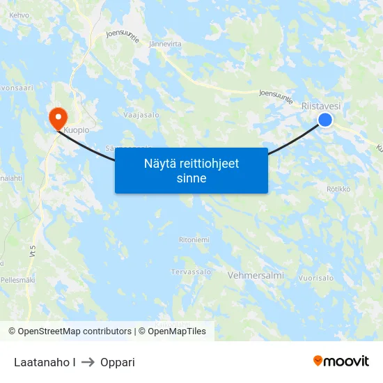 Laatanaho  I to Oppari map