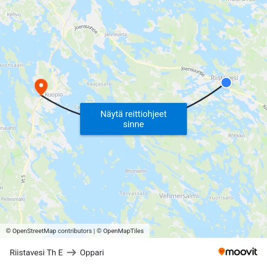 Riistavesi Th  E to Oppari map