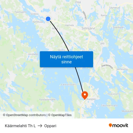Käärmelahti Th L to Oppari map