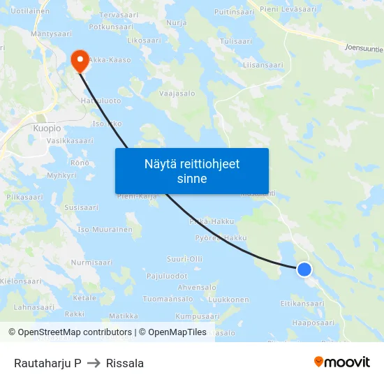 Rautaharju P to Rissala map