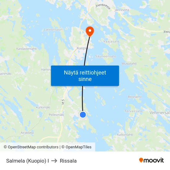 Salmela (Kuopio) I to Rissala map
