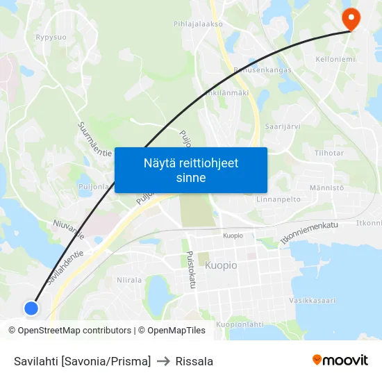 Savilahti [Savonia/Prisma] to Rissala map