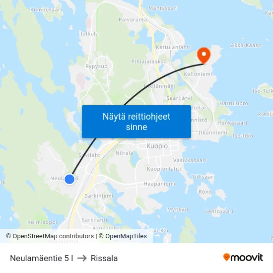 Neulamäentie 5 I to Rissala map
