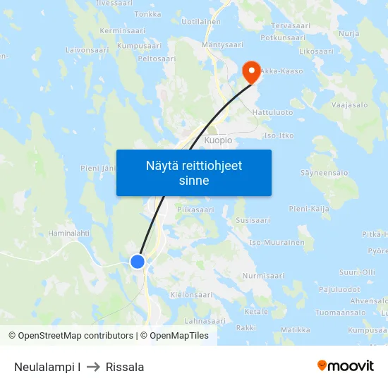 Neulalampi I to Rissala map