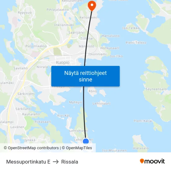 Messuportinkatu E to Rissala map