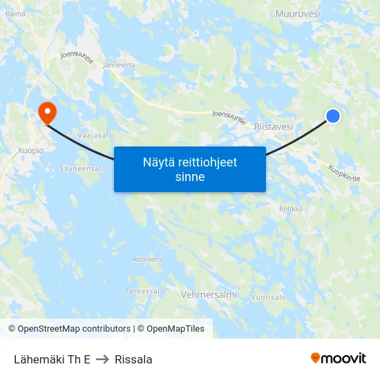 Lähemäki Th  E to Rissala map
