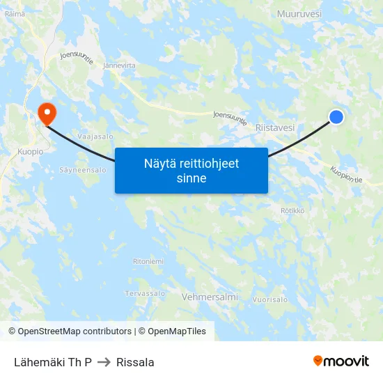 Lähemäki Th  P to Rissala map