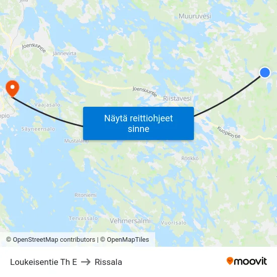 Loukeisentie Th  E to Rissala map