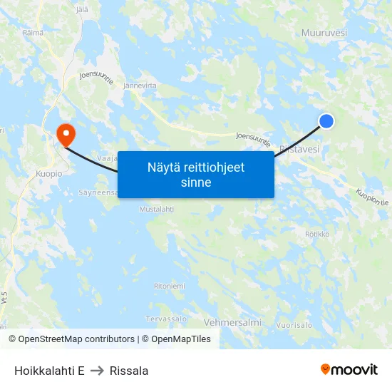 Hoikkalahti  E to Rissala map