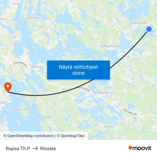 Rupsa Th  P to Rissala map