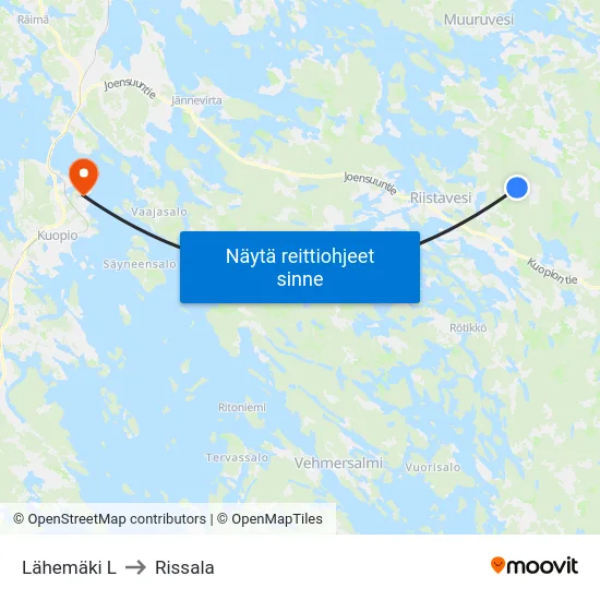 Lähemäki  L to Rissala map