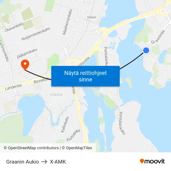 Graanin Aukio to X-AMK map