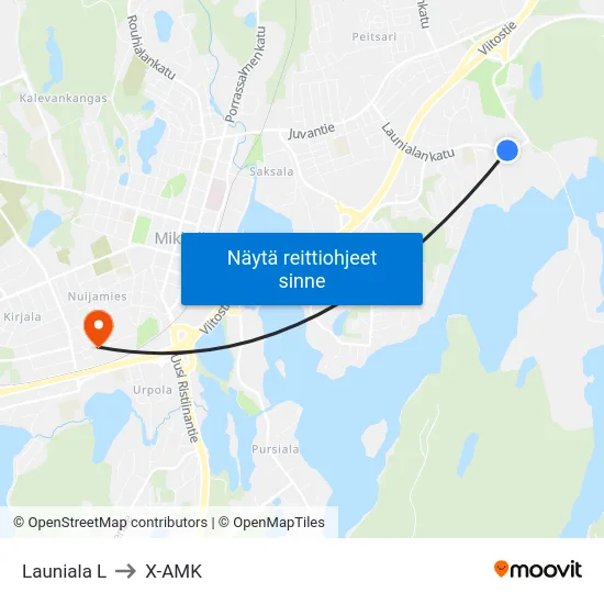 Launiala L to X-AMK map