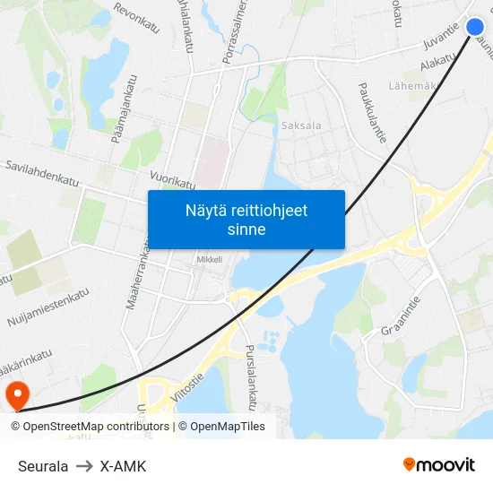 Seurala to X-AMK map