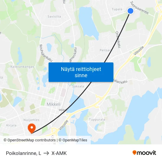 Poikolanrinne, L to X-AMK map