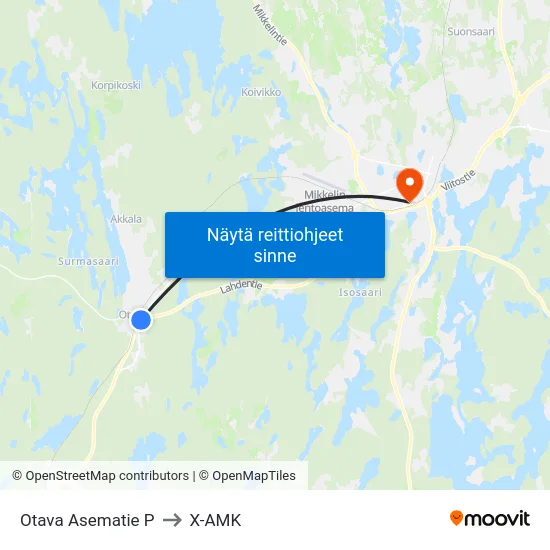 Otava Asematie  P to X-AMK map