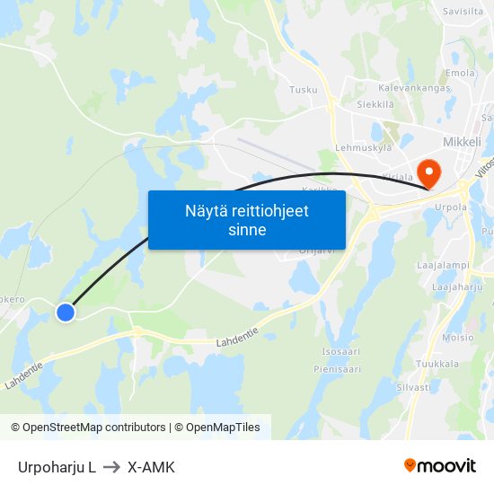 Urpoharju  L to X-AMK map