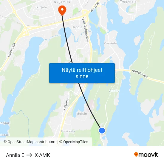 Annila  E to X-AMK map