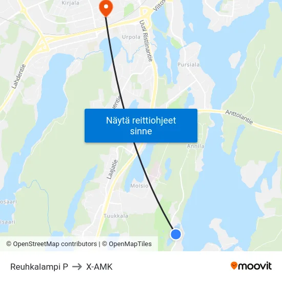 Reuhkalampi  P to X-AMK map