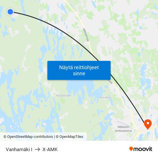 Vanhamäki  I to X-AMK map