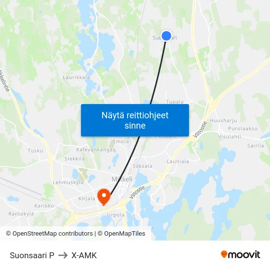 Suonsaari  P to X-AMK map