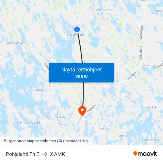 Pohjalahti Th  E to X-AMK map