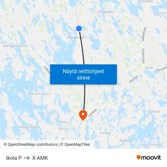 Ikola  P to X-AMK map