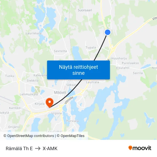 Rämälä Th  E to X-AMK map