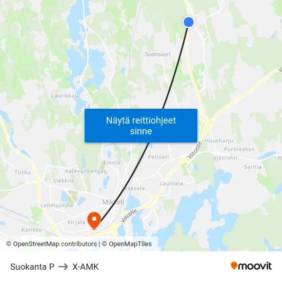 Suokanta  P to X-AMK map