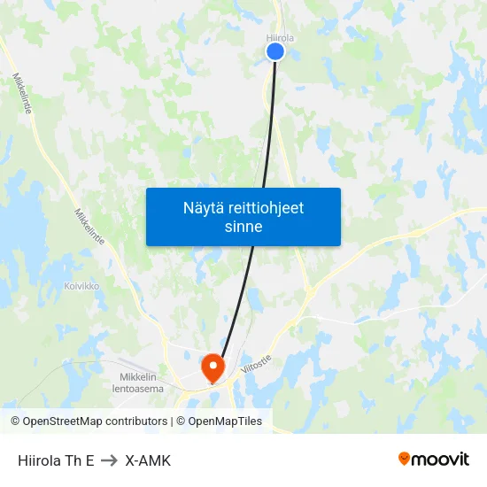 Hiirola Th  E to X-AMK map