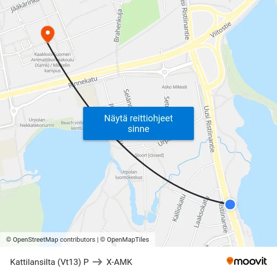 Kattilansilta (Vt13)  P to X-AMK map