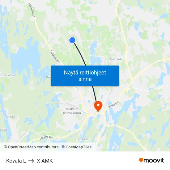 Kovala  L to X-AMK map