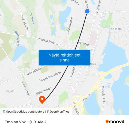 Emolan Vpk to X-AMK map