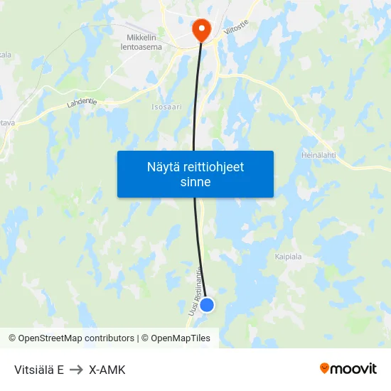 Vitsiälä  E to X-AMK map