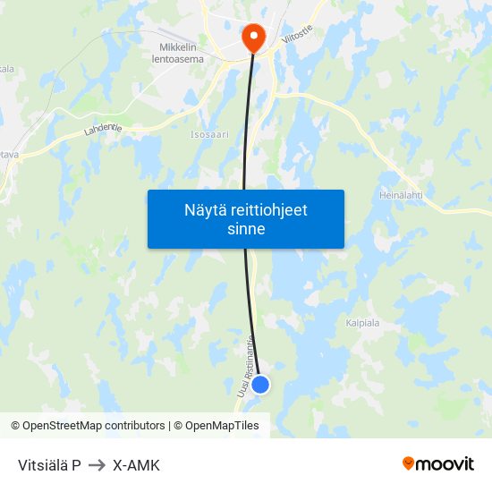 Vitsiälä  P to X-AMK map