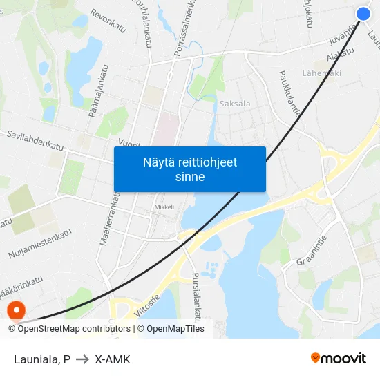 Launiala, P to X-AMK map