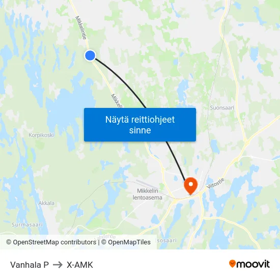 Vanhala  P to X-AMK map
