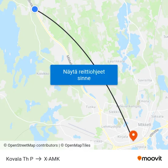 Kovala Th  P to X-AMK map