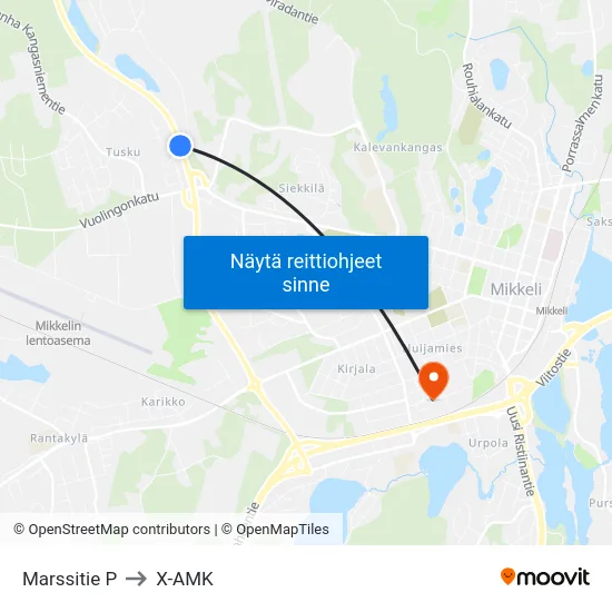 Marssitie  P to X-AMK map